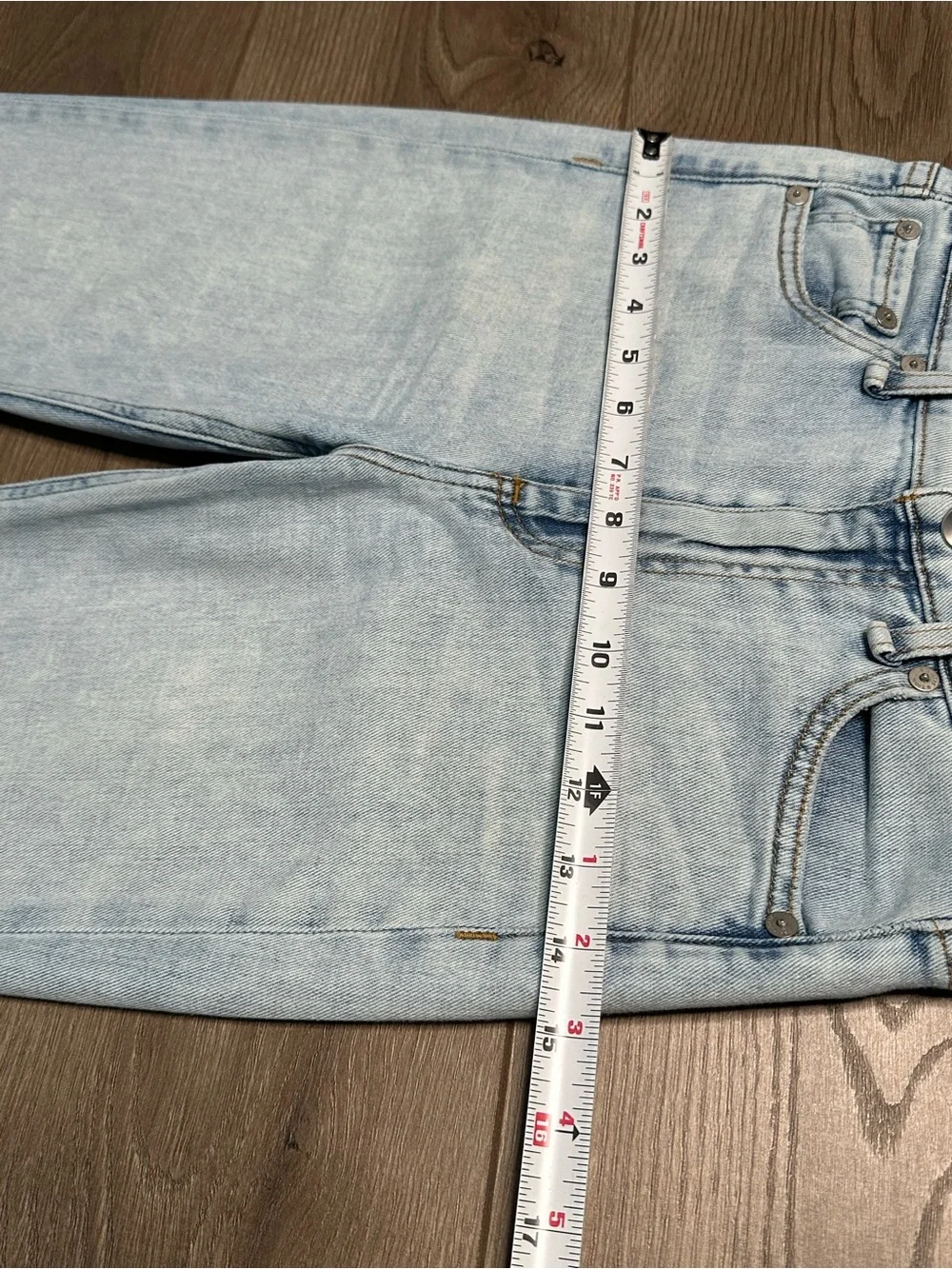 Rag & Bone Nina High Rise Ankle Flare Stretch Frayed Blue Jeans Size 24